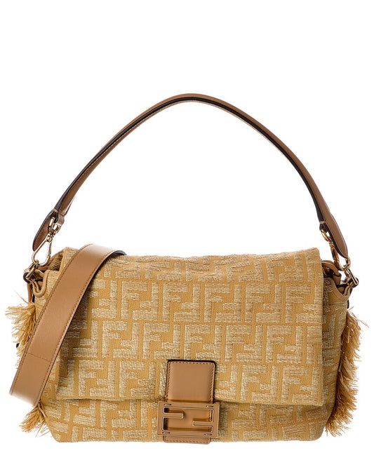 Fendi Mamma Baguette Medium Ff Jacquard Shoulder Bag