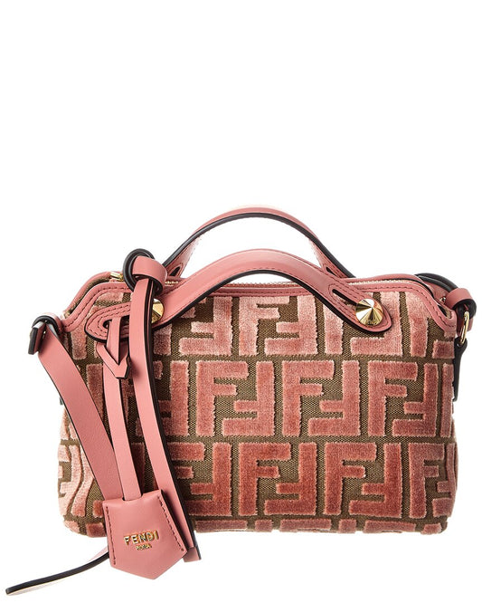 Fendi By The Way Soft Mini Velvet & Leather Shoulder Bag