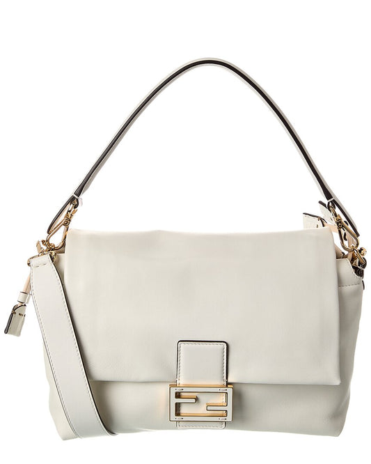 Fendi Mamma Baguette Medium Leather Shoulder Bag