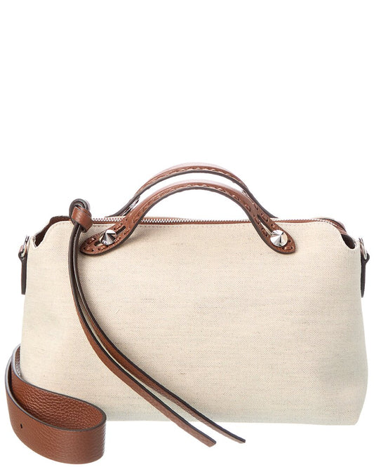 Fendi By The Way Selleria Medium Canvas & Leather Shoulder Bag