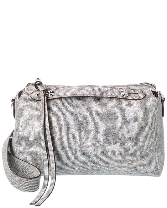 Fendi By The Way Soft Medium Denim-Effect Leather Shoulder Bag