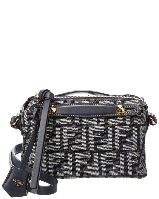 Fendi By The Way Soft Mini Ff Denim & Leather Satchel