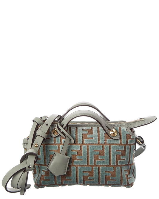 Fendi By The Way Soft Mini Velvet & Leather Shoulder Bag