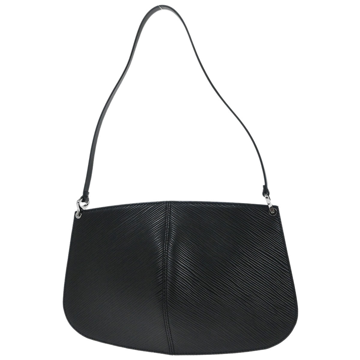 Louis Vuitton 2000 Black Epi Pochette Demi-lune Handbag M52622