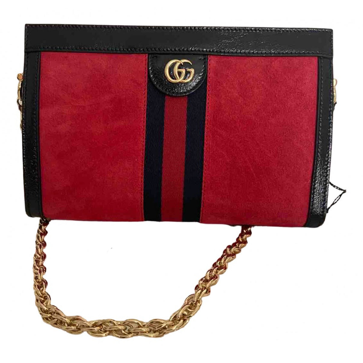 Gucci ophidia red suede handbag