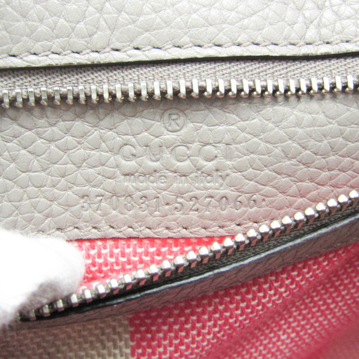Gucci Bamboo Daily Grey Calfskin Handbag
