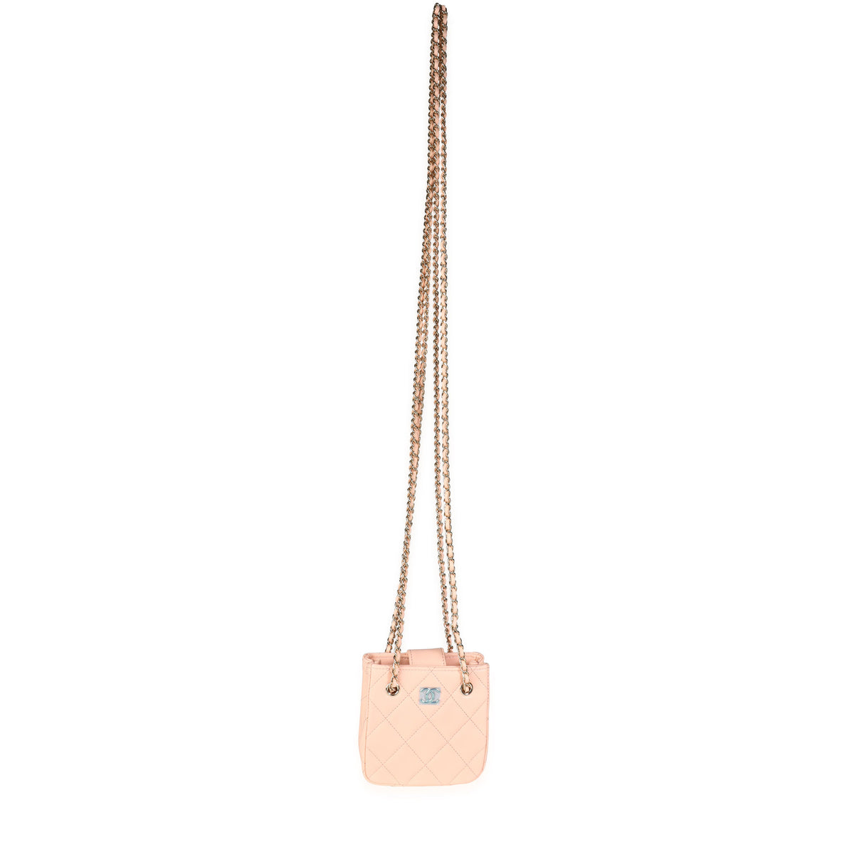 Pink Quilted Lambskin Tiny Shopping Bag