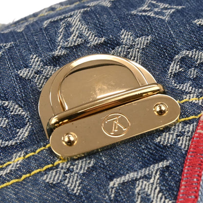 Louis Vuitton 2007 Blue Monogram Denim Patchwork Bowly Handbag M95376