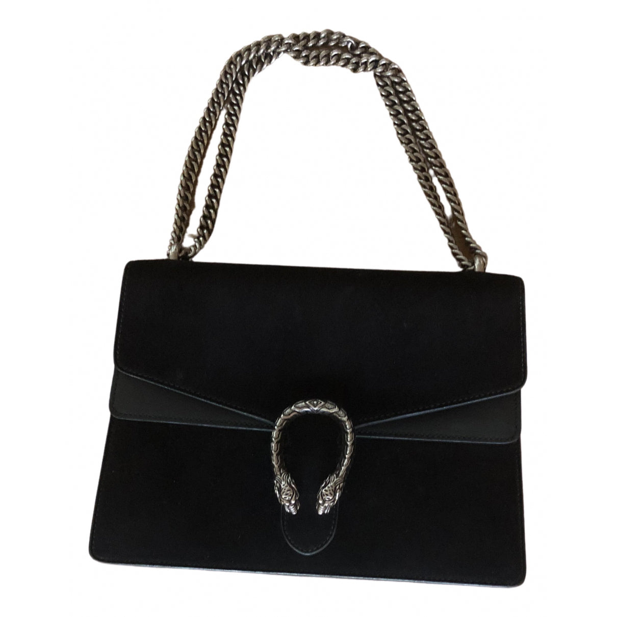 Gucci dionysus black suede handbag