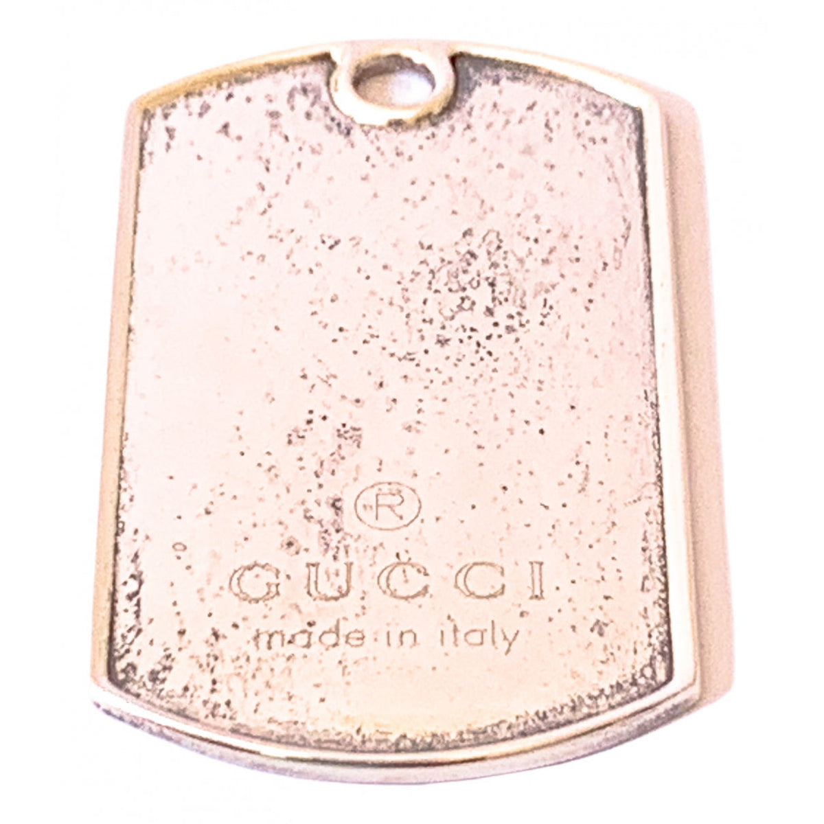Gucci dog tag silver silver pendants