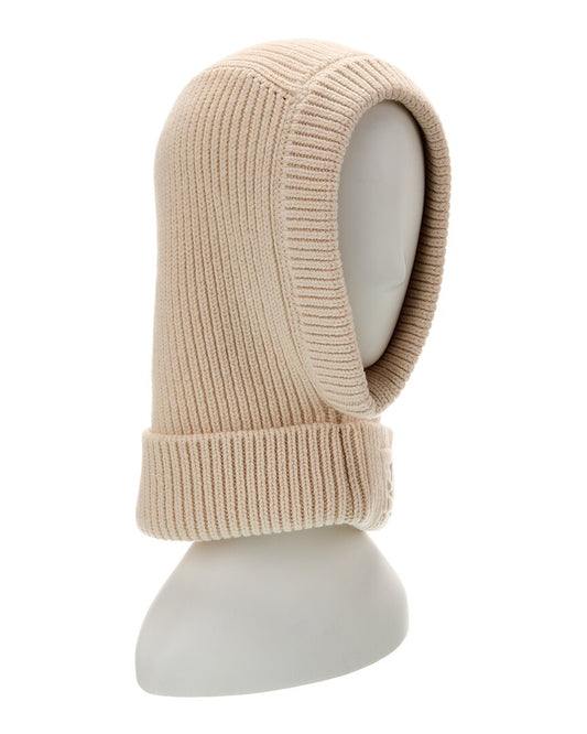 Fendi Ribbed Wool & Cashmere-Blend Balaclava Black One Size