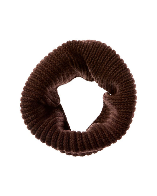 Fendi Logo Leather-Trim Wool Scarf Brown Multi