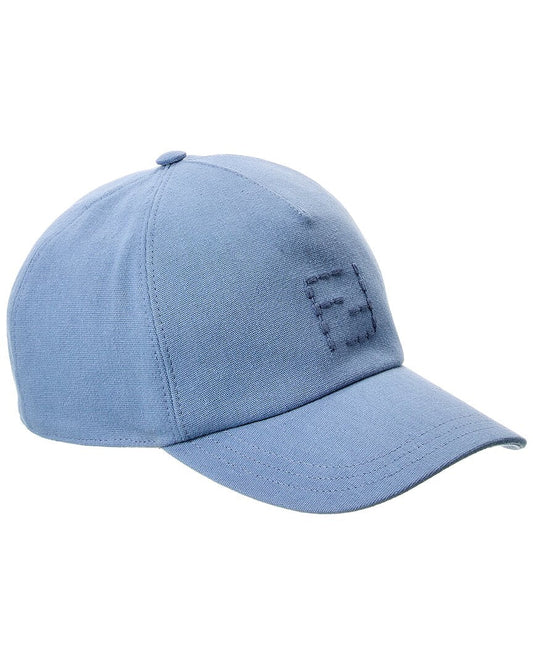 Fendi Linen-Blend Baseball Cap