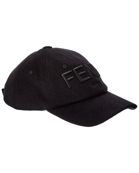 Fendi Ff Wool & Cashmere-Blend Baseball Cap