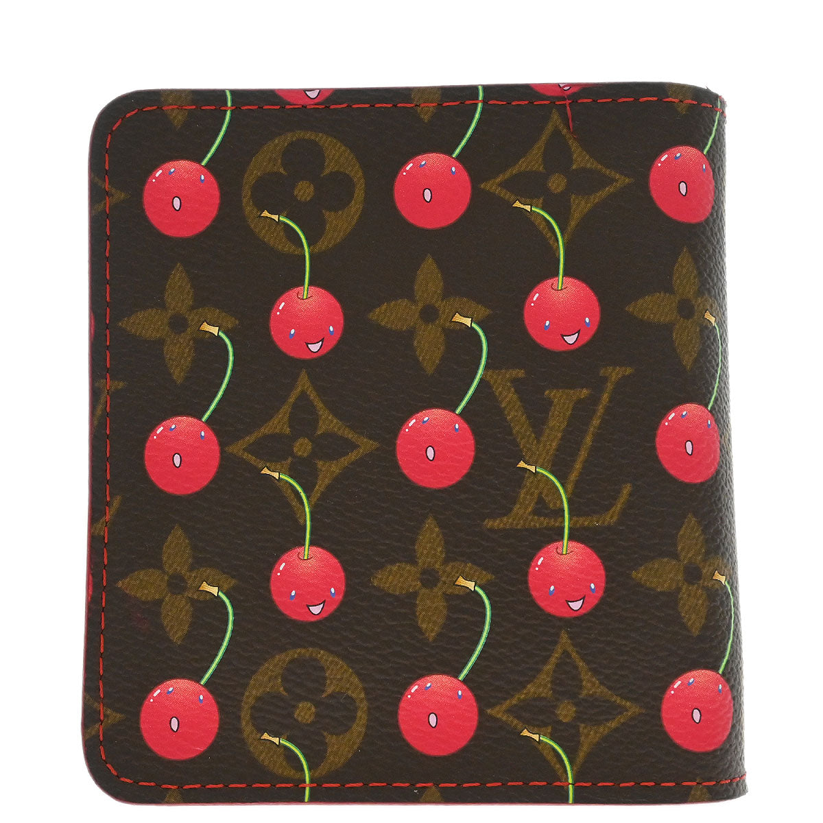 Louis Vuitton 2005 Monogram Cherry Compact Zip Wallet M95005