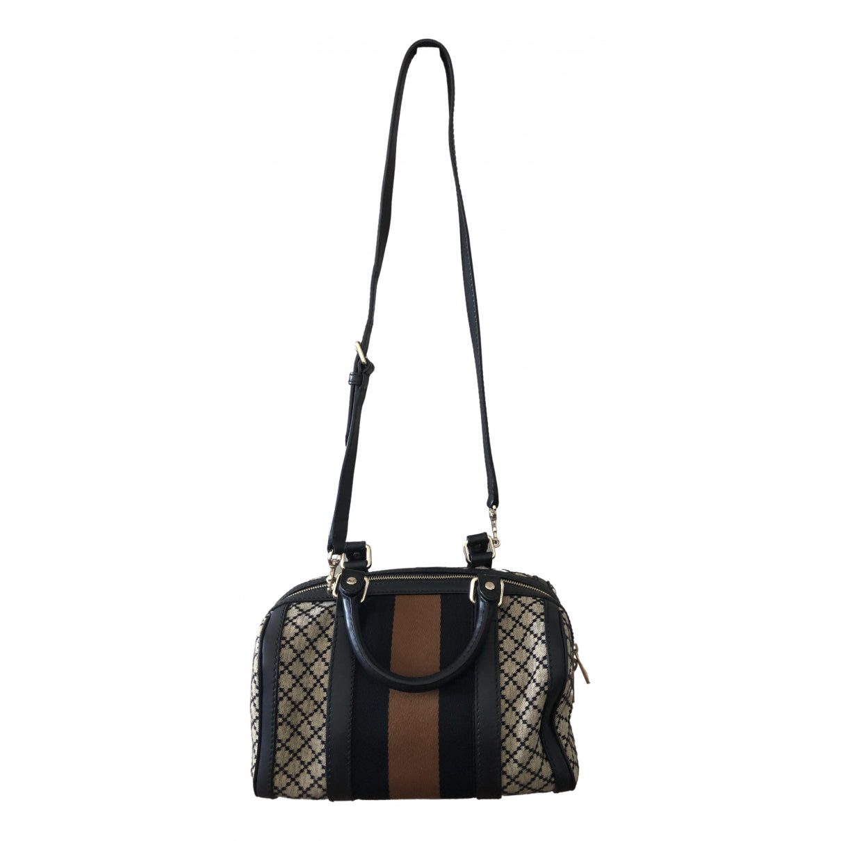 Gucci boston blue cloth handbag