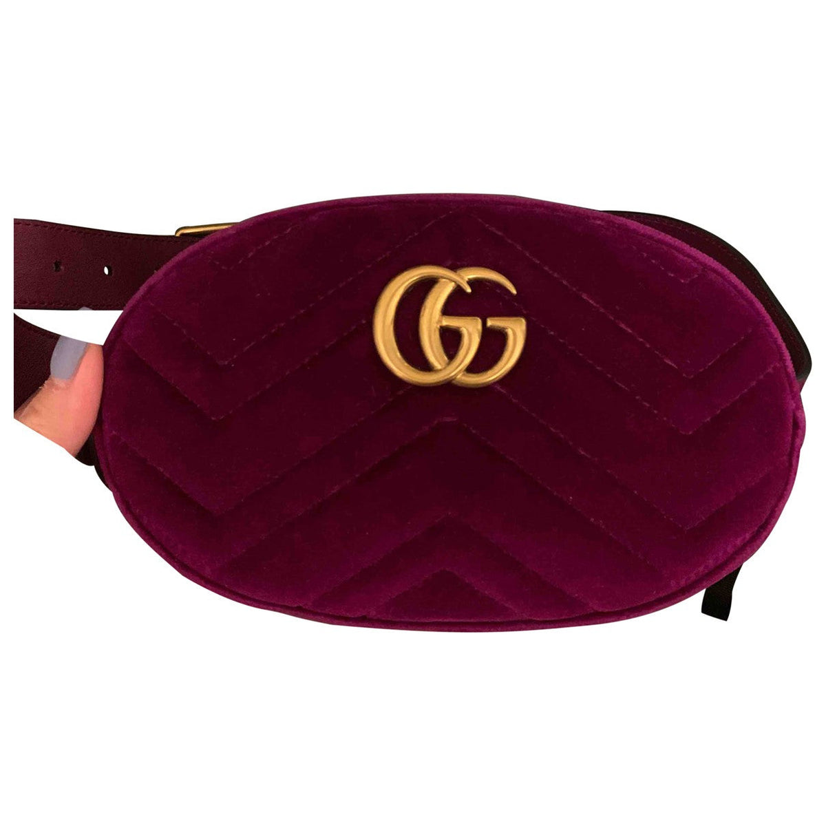 Gucci marmont  velvet clutch bag