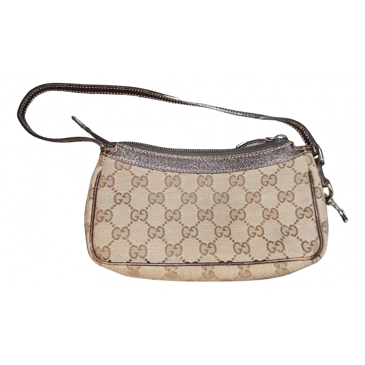 Gucci beige cloth clutch bag