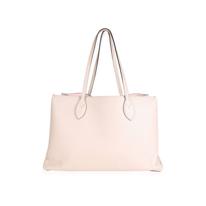 LOUIS VUITTON Greige Grained Calf Leather Lockme Shopper