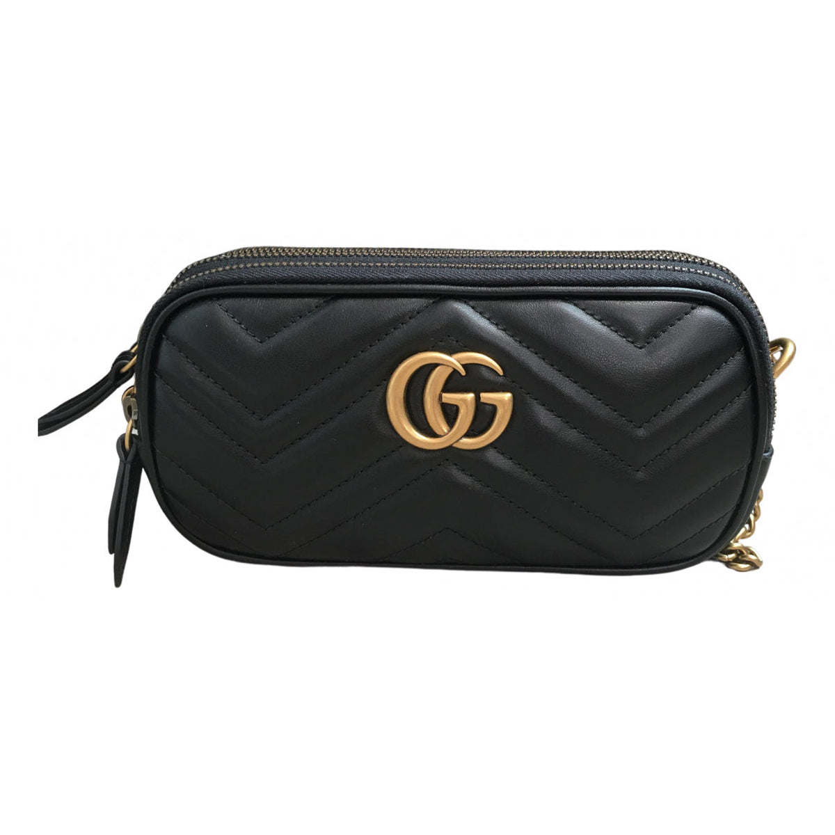 Gucci marmont black leather handbag