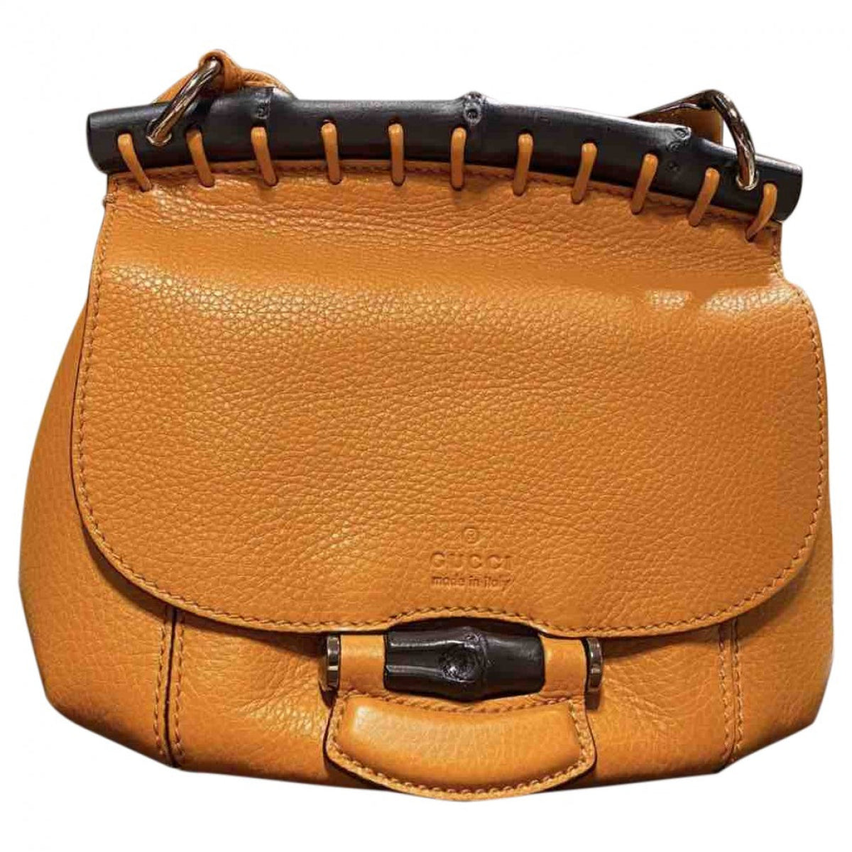 Gucci orange leather handbag