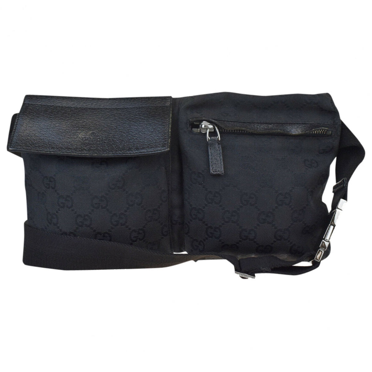 Gucci black leather backpacks