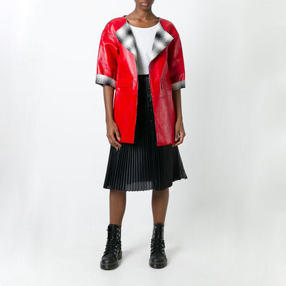Red Leather Coat