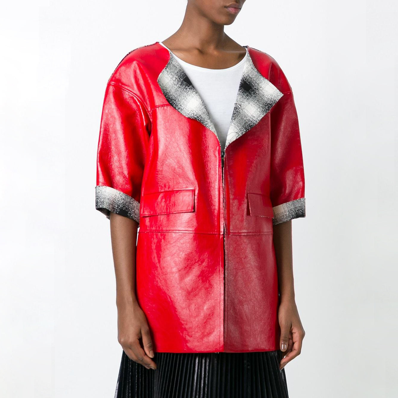 Red Leather Coat