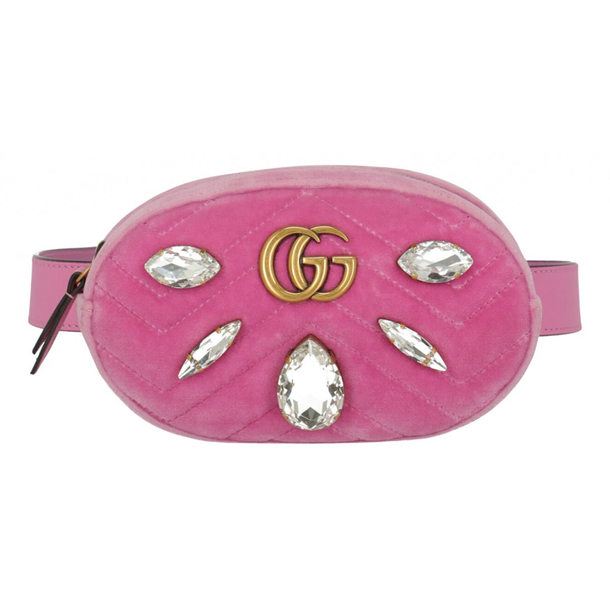 Gucci marmont pink velvet clutch bag