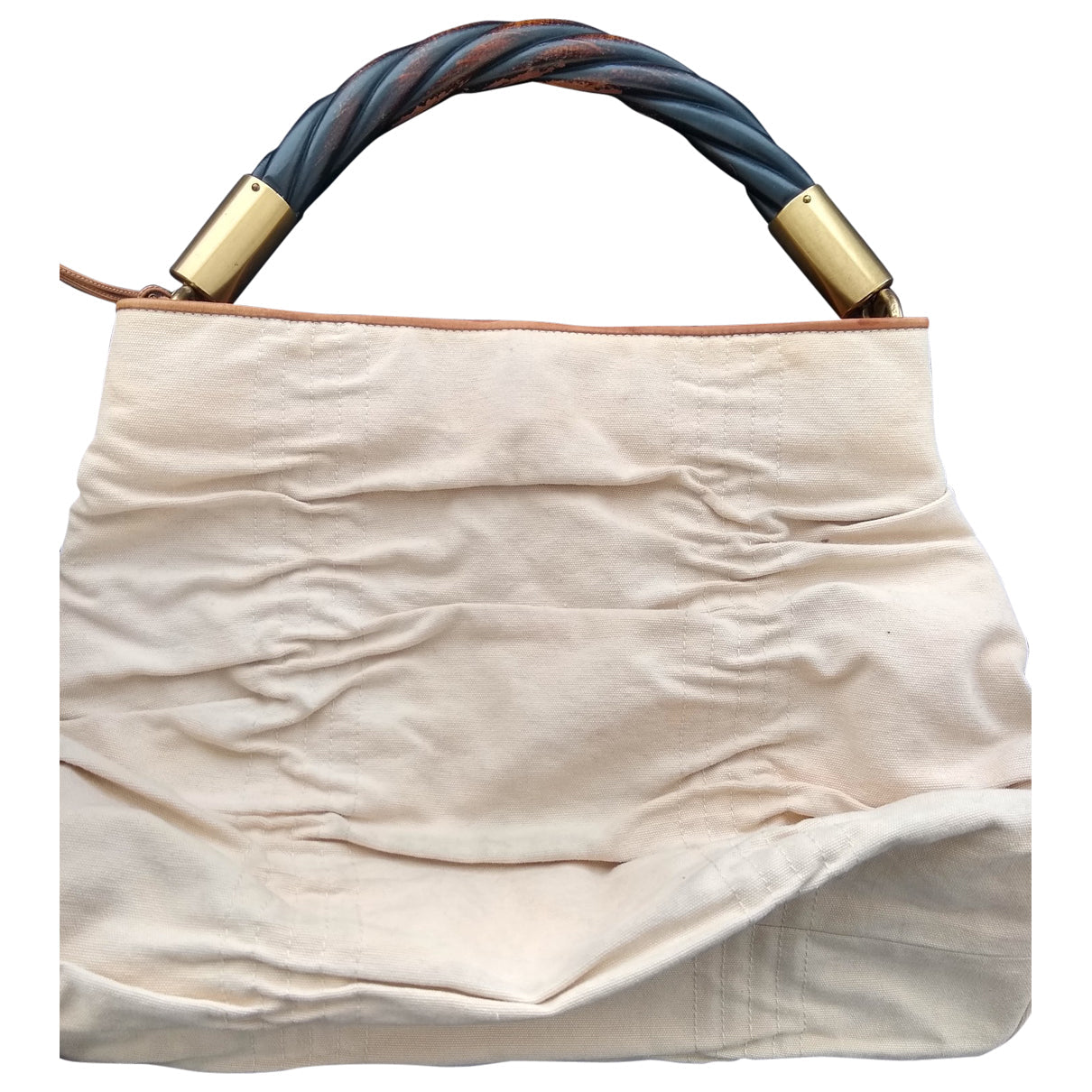Gucci beige cotton handbag