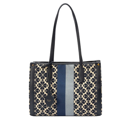 Kate Spade Flower Jacquard Stripe Market Medium Tote Bag