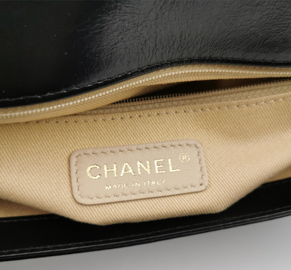 Chanel LEBOY Large bag cm*cm*cm  Black oil wax leather