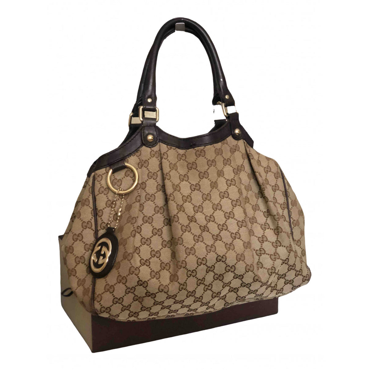 Gucci sukey beige cloth handbag