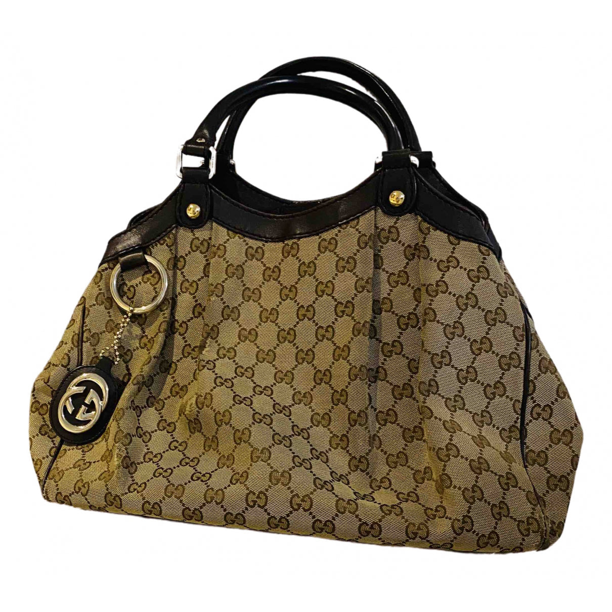 Gucci sukey beige cloth handbag
