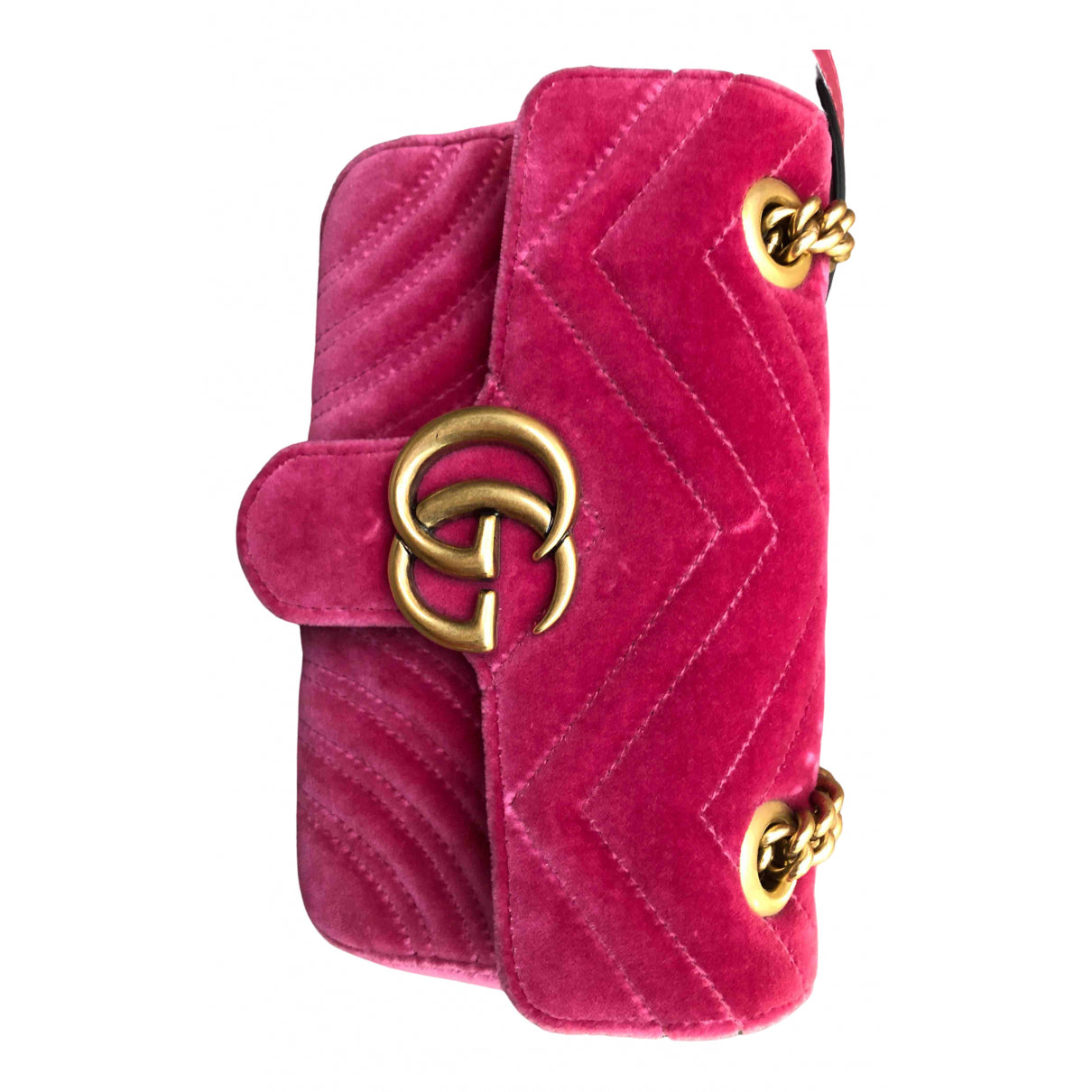 Gucci marmont pink velvet handbag