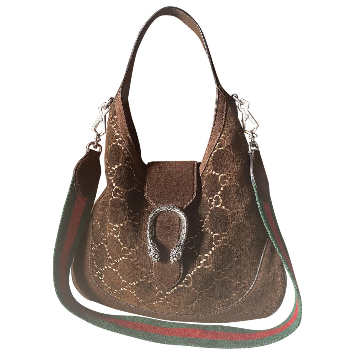 Gucci dionysus brown velvet handbag