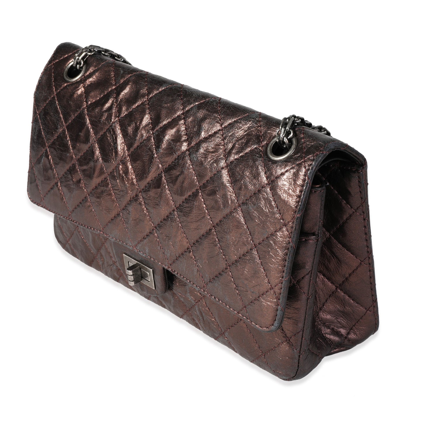 CHANEL Bronze Metallic Quilted 2.55 Reissue 226 Bag