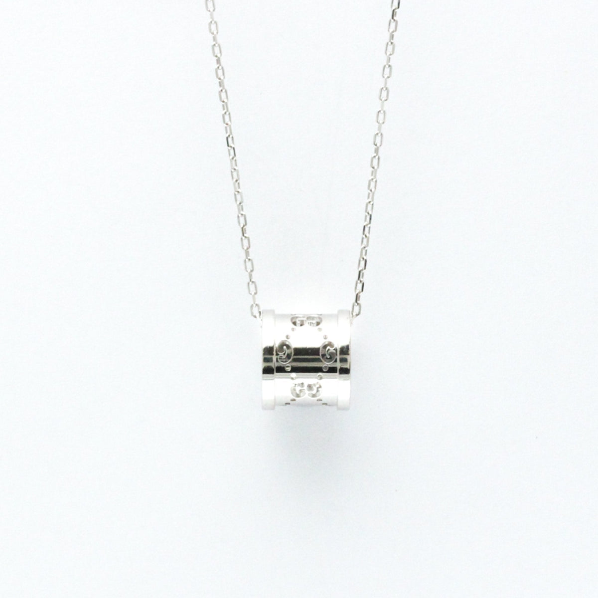 Gucci Icon Twirl Silver White Gold Necklace Jewelry