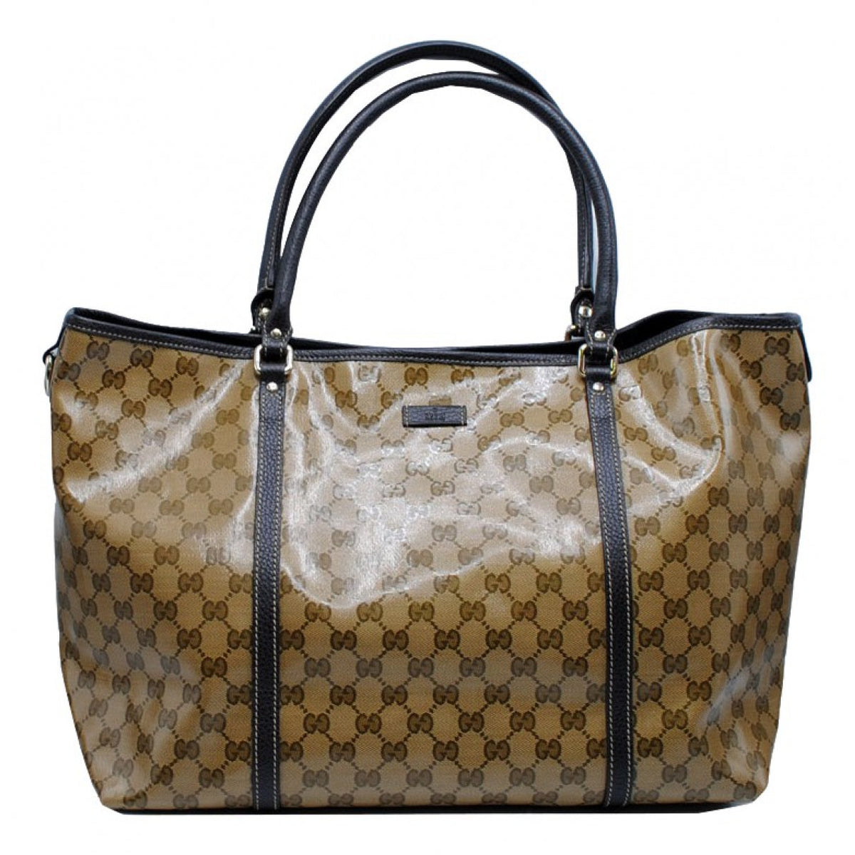 Gucci brown cloth handbag