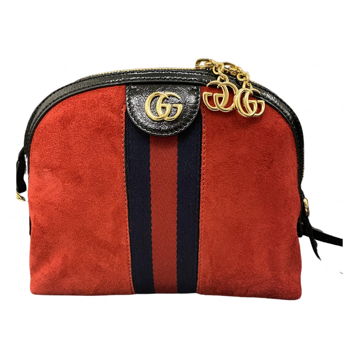 Gucci ophidia red suede handbag
