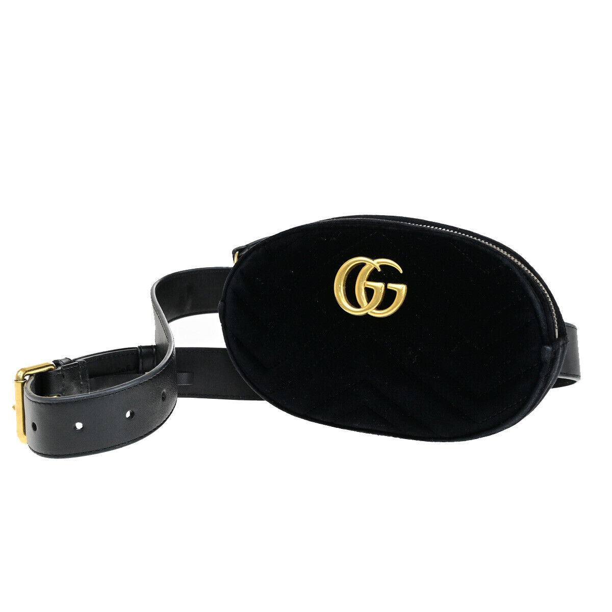 Gucci Gg Marmont Black Velvet Clutch Bag ()