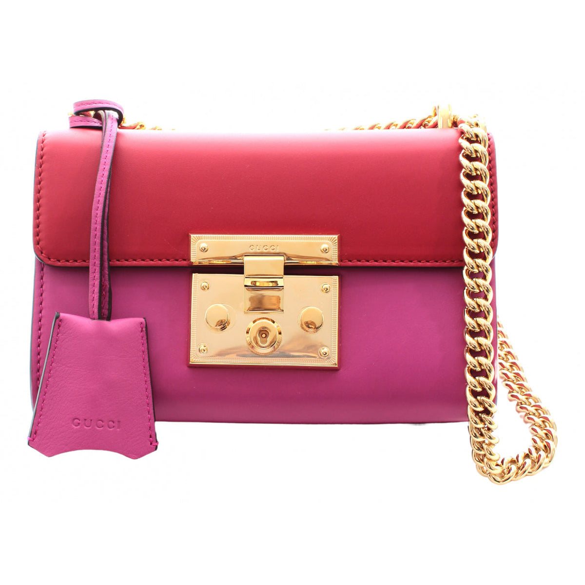 Gucci padlock multicolour leather handbag