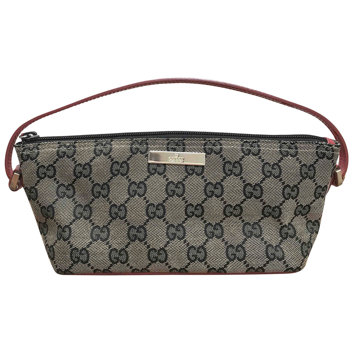 Gucci grey cloth clutch bag