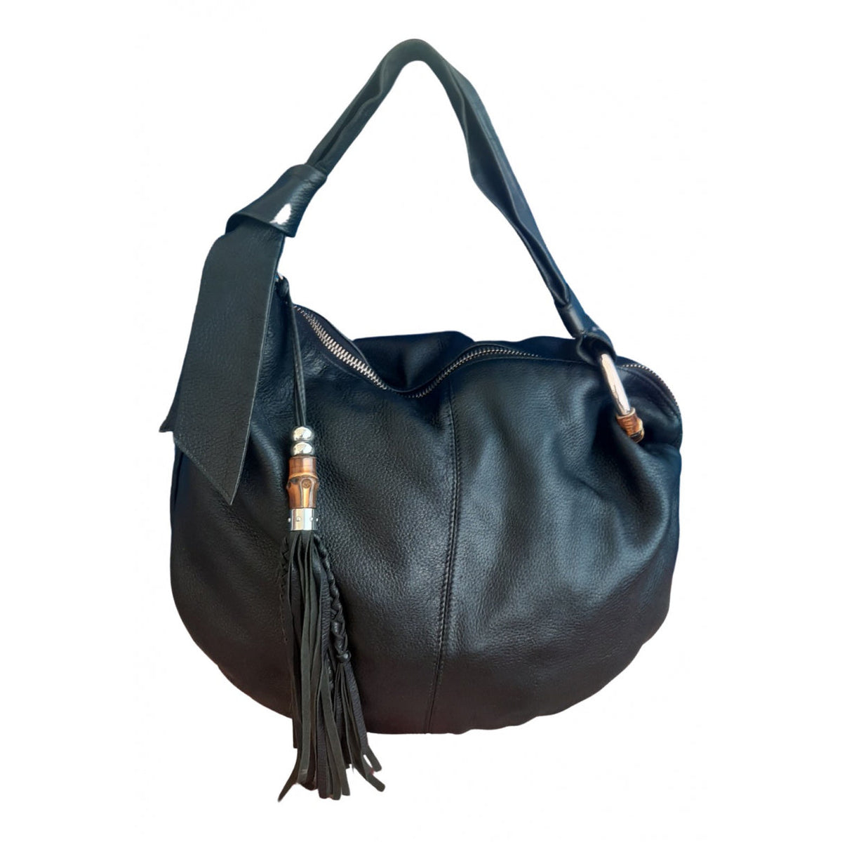 Gucci black leather handbag