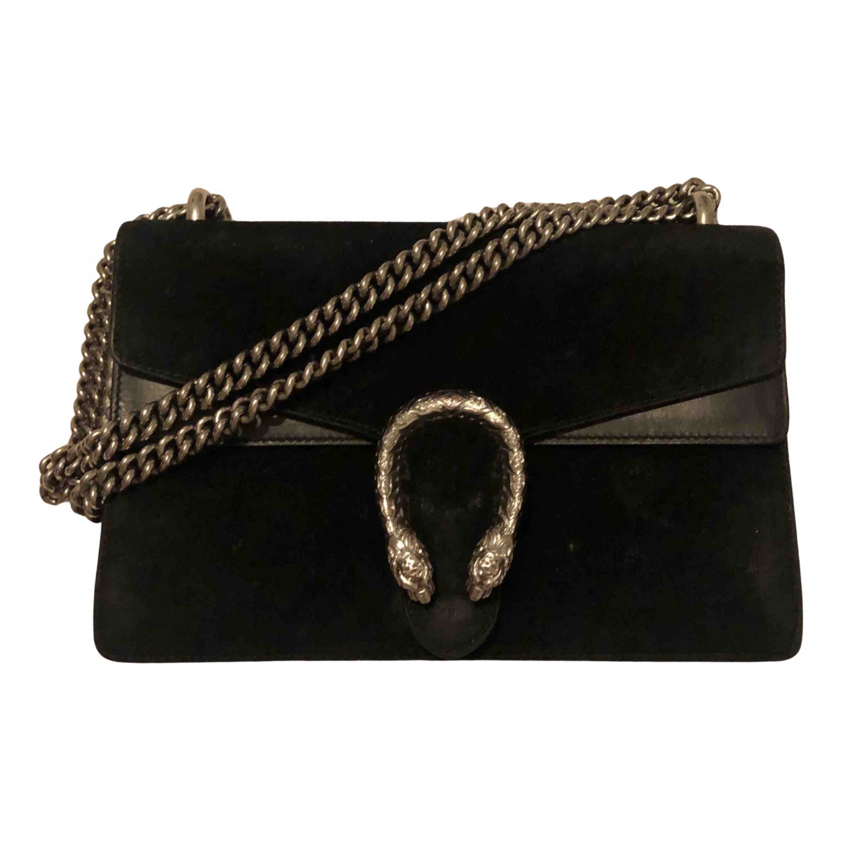 Gucci dionysus black suede handbag