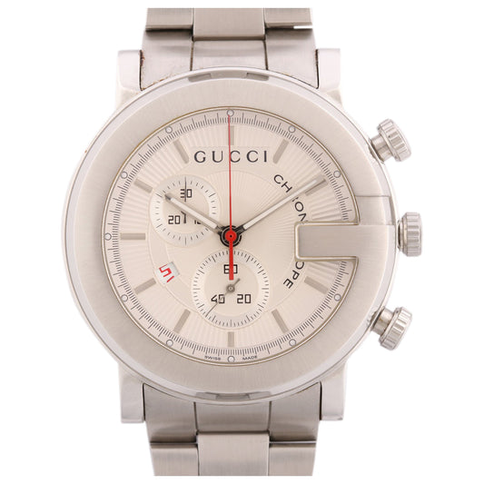 Gucci g-chrono silver steel watch