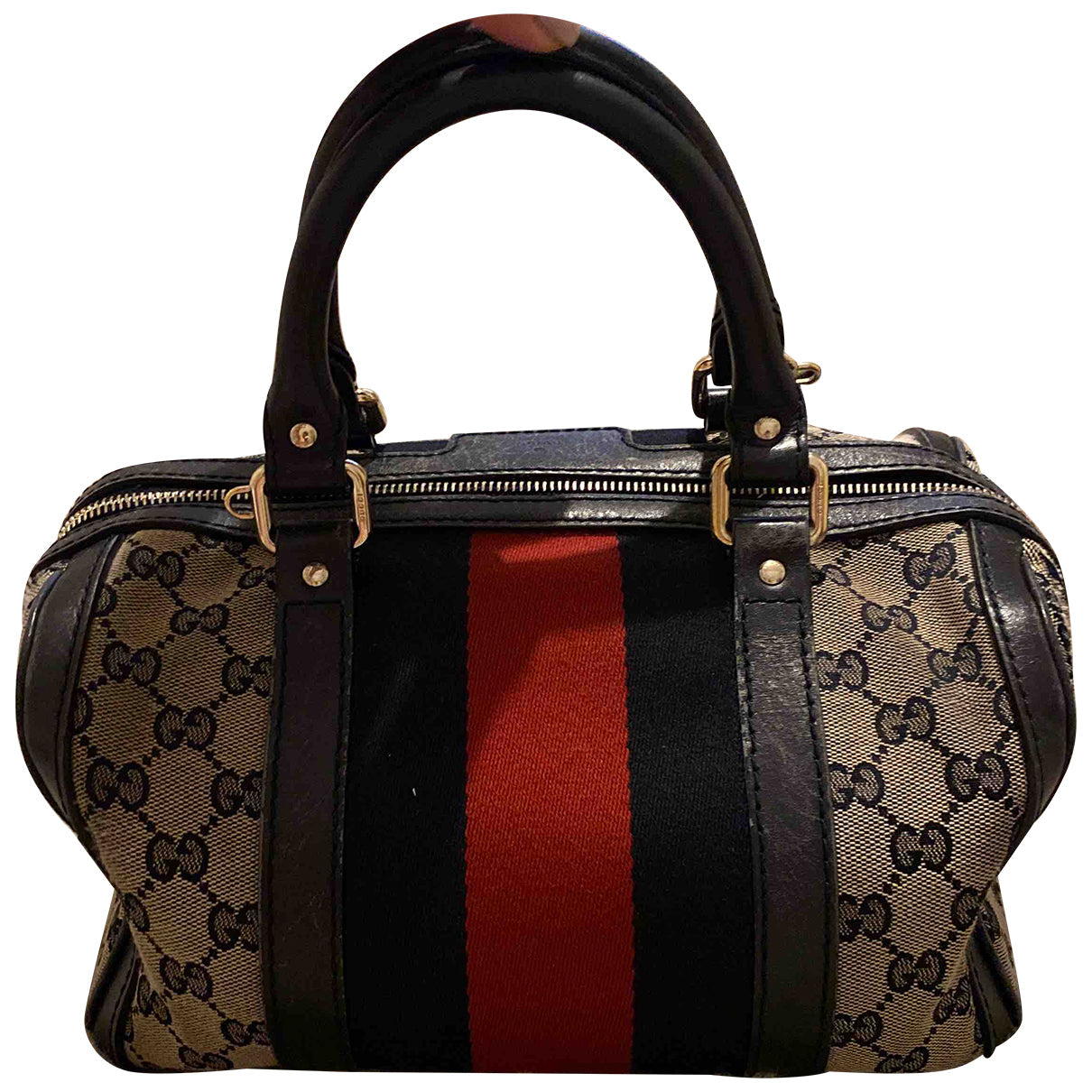 Gucci navy cloth handbag