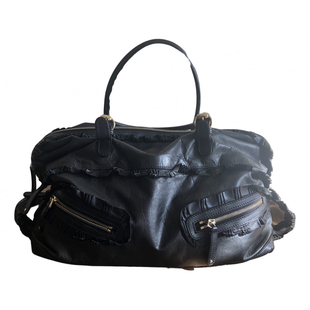 Gucci boston black leather handbag