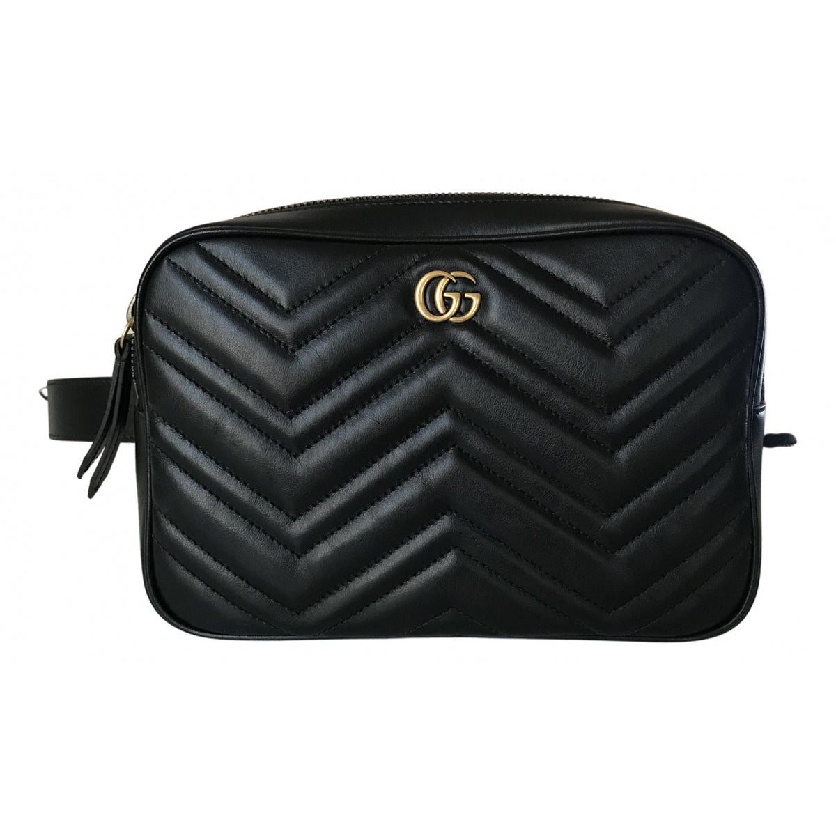 Gucci marmont black leather handbag