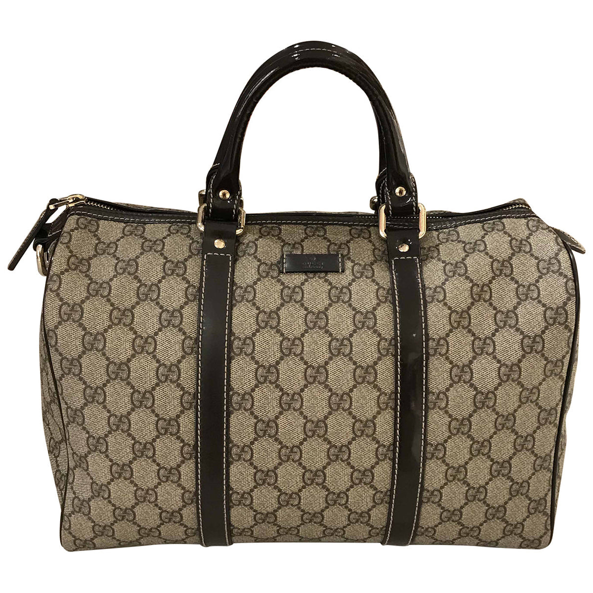 Gucci boston brown cloth handbag
